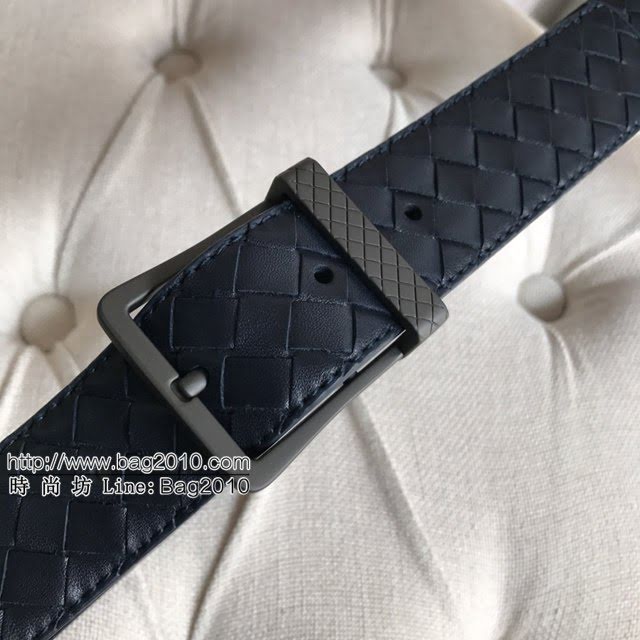 BV高端男士皮帶 寶緹嘉格紋編織扣雙面小牛皮腰帶  jjp1513